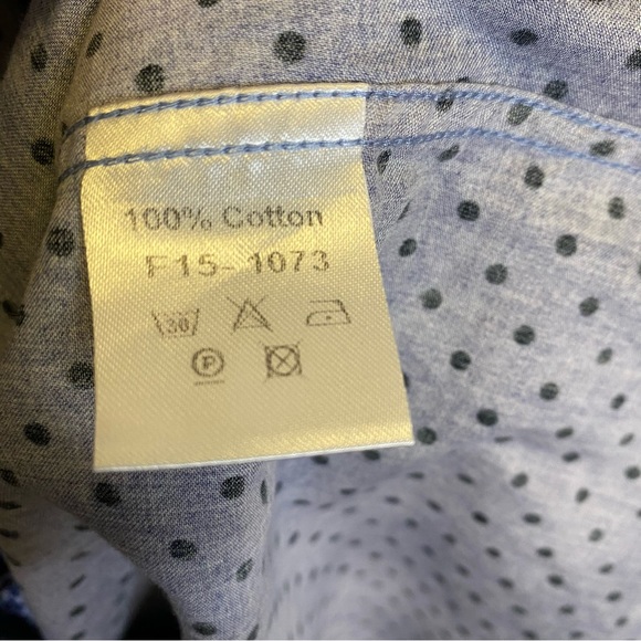 7 Downie Street Men’s Dress Shirt with Contrast Cuffs Size 4 (Medium) 16 Neck - Picture 8 of 11